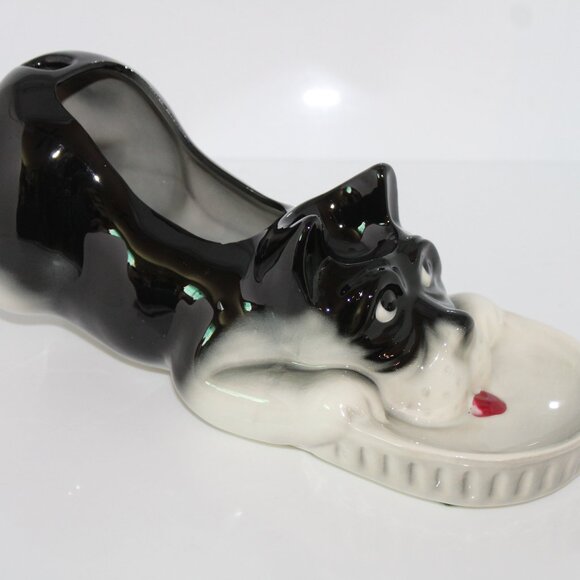 Scottie Dog Mens Dresser Caddy Valet Trinket Coin Holder 1950s Vintage Terrier - Picture 1 of 15